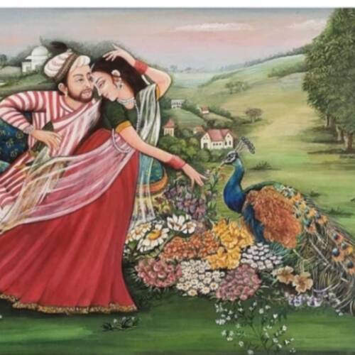 Mughal Couple in Garden